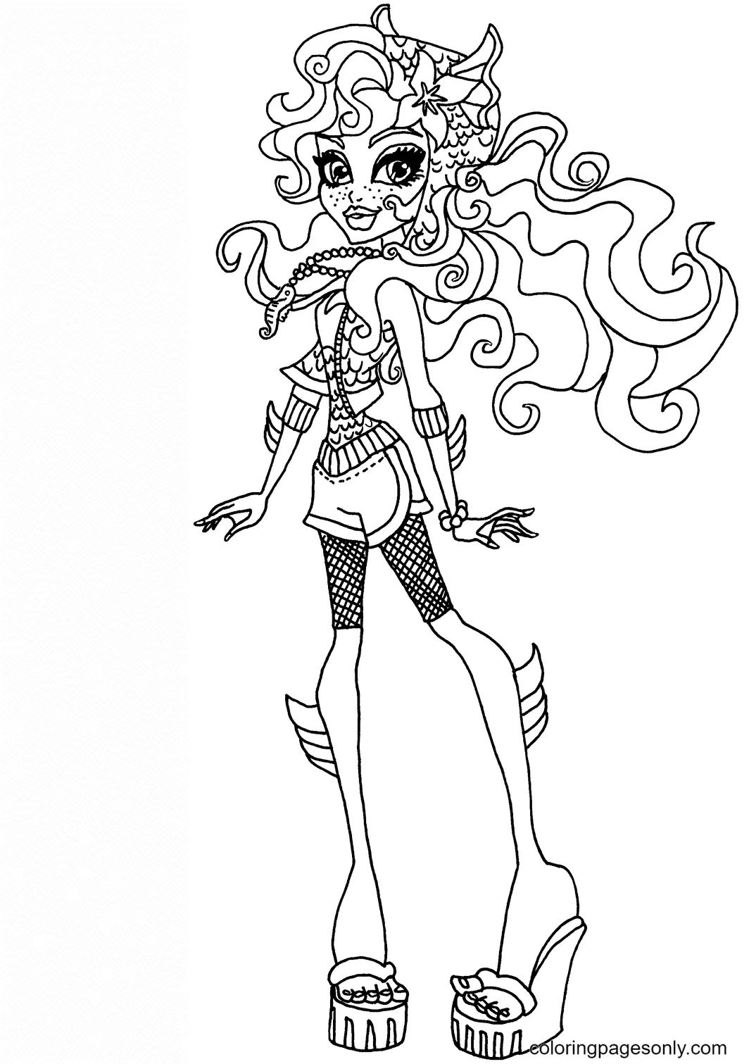 Çocuklar İçin Monster High Boyama Sayfaları 