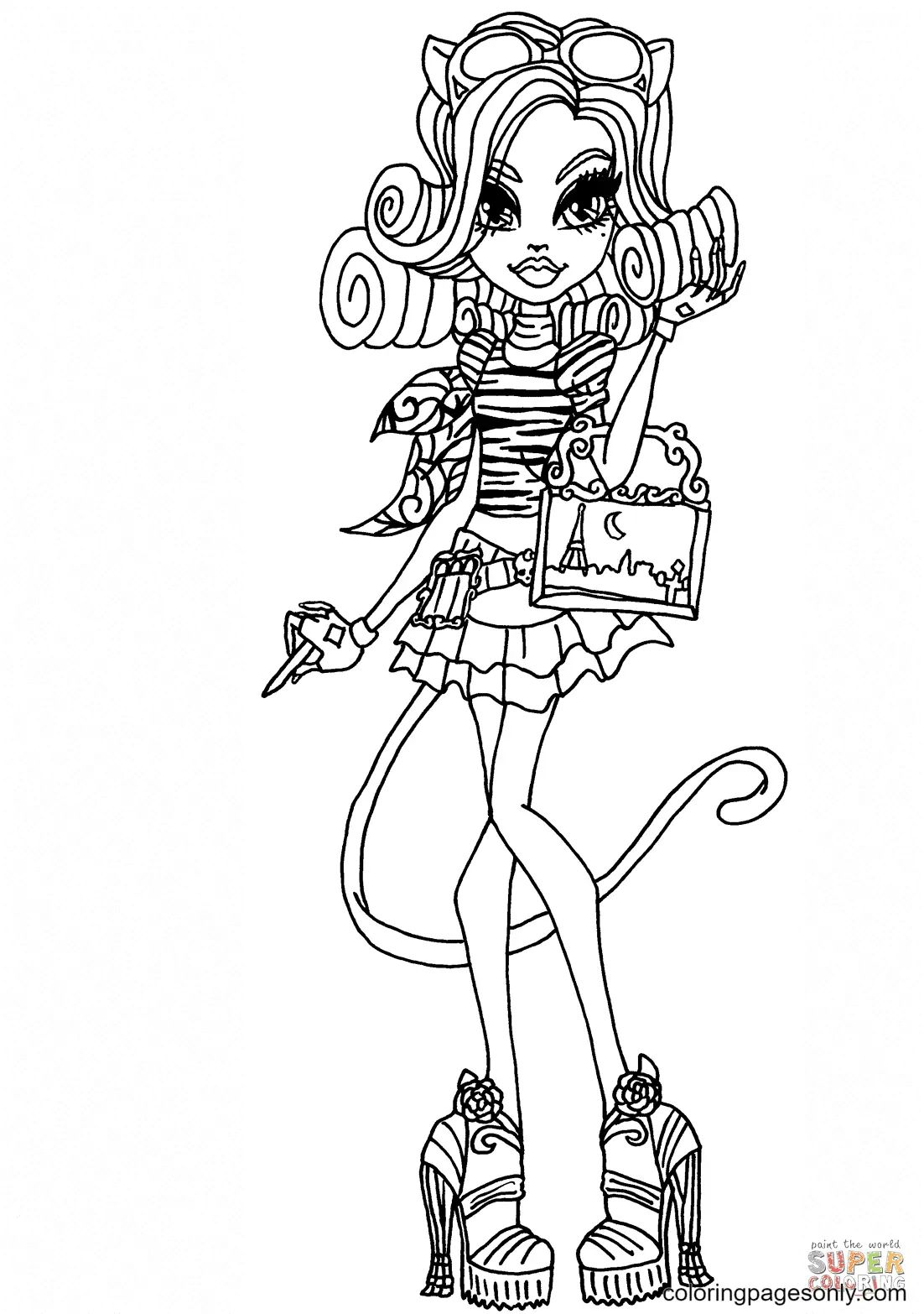 Çocuklar İçin Monster High Boyama Sayfaları 