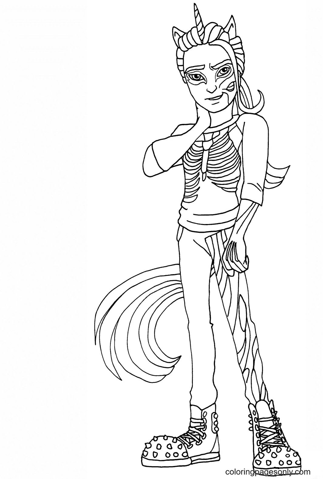 Çocuklar İçin Monster High Boyama Sayfaları 