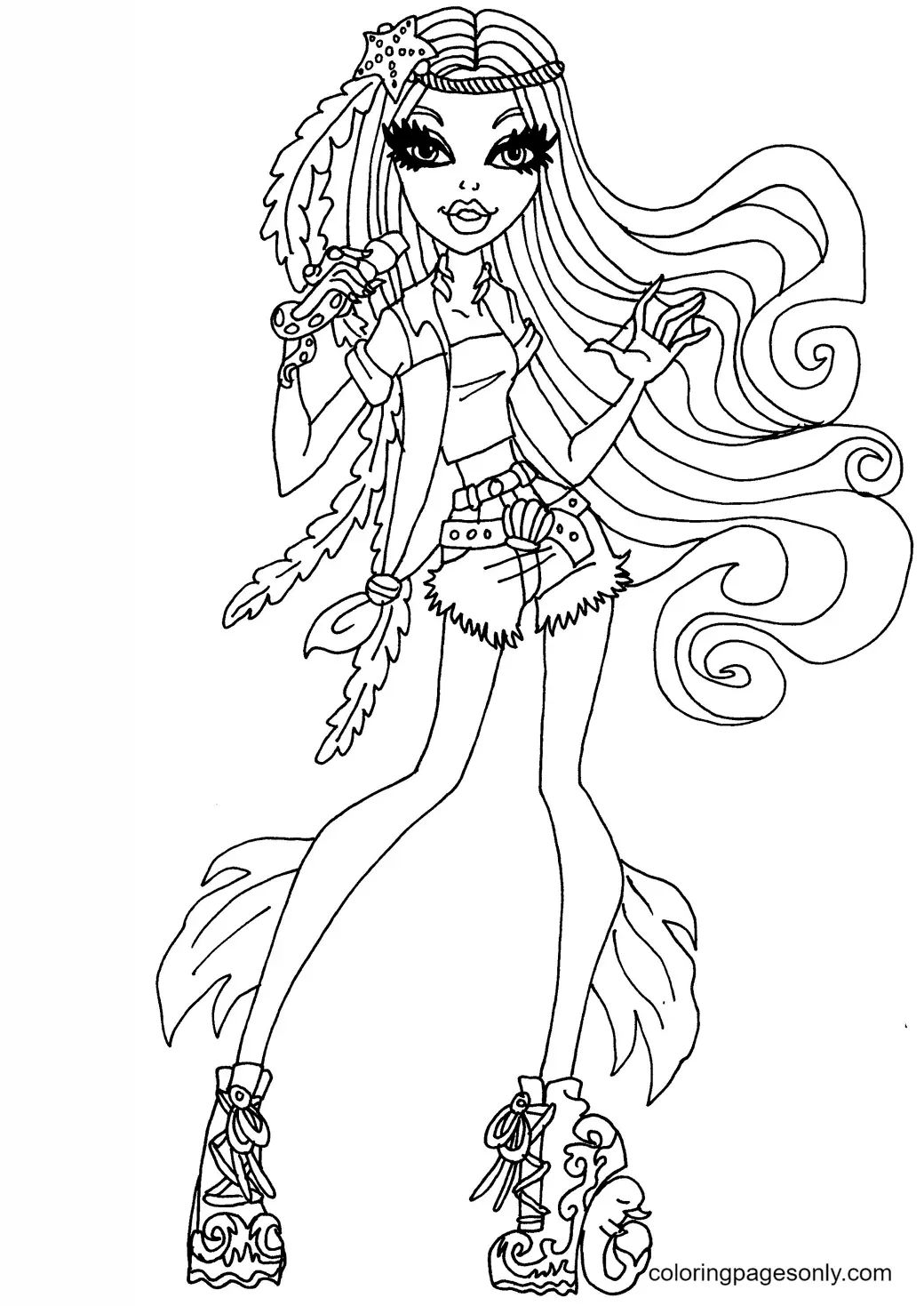 Çocuklar İçin Monster High Boyama Sayfaları 