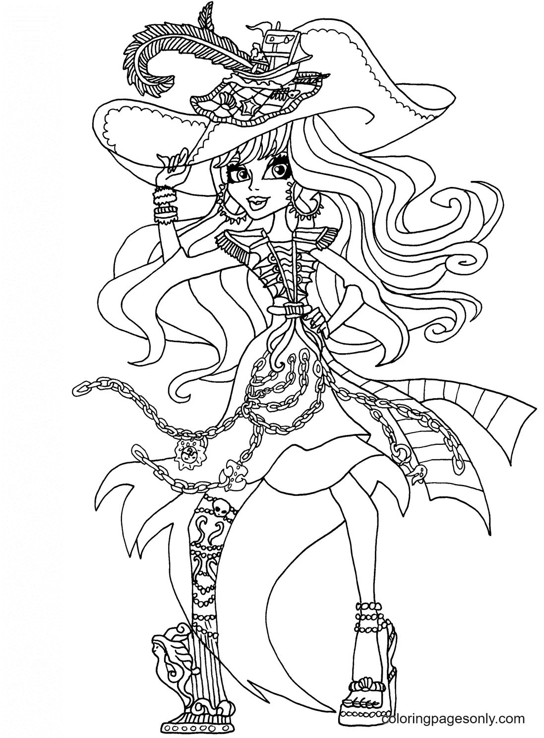 Çocuklar İçin Monster High Boyama Sayfaları 