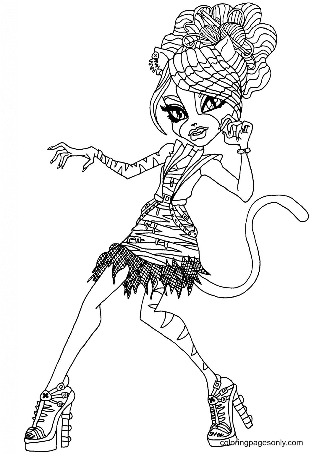 Çocuklar İçin Monster High Boyama Sayfaları 