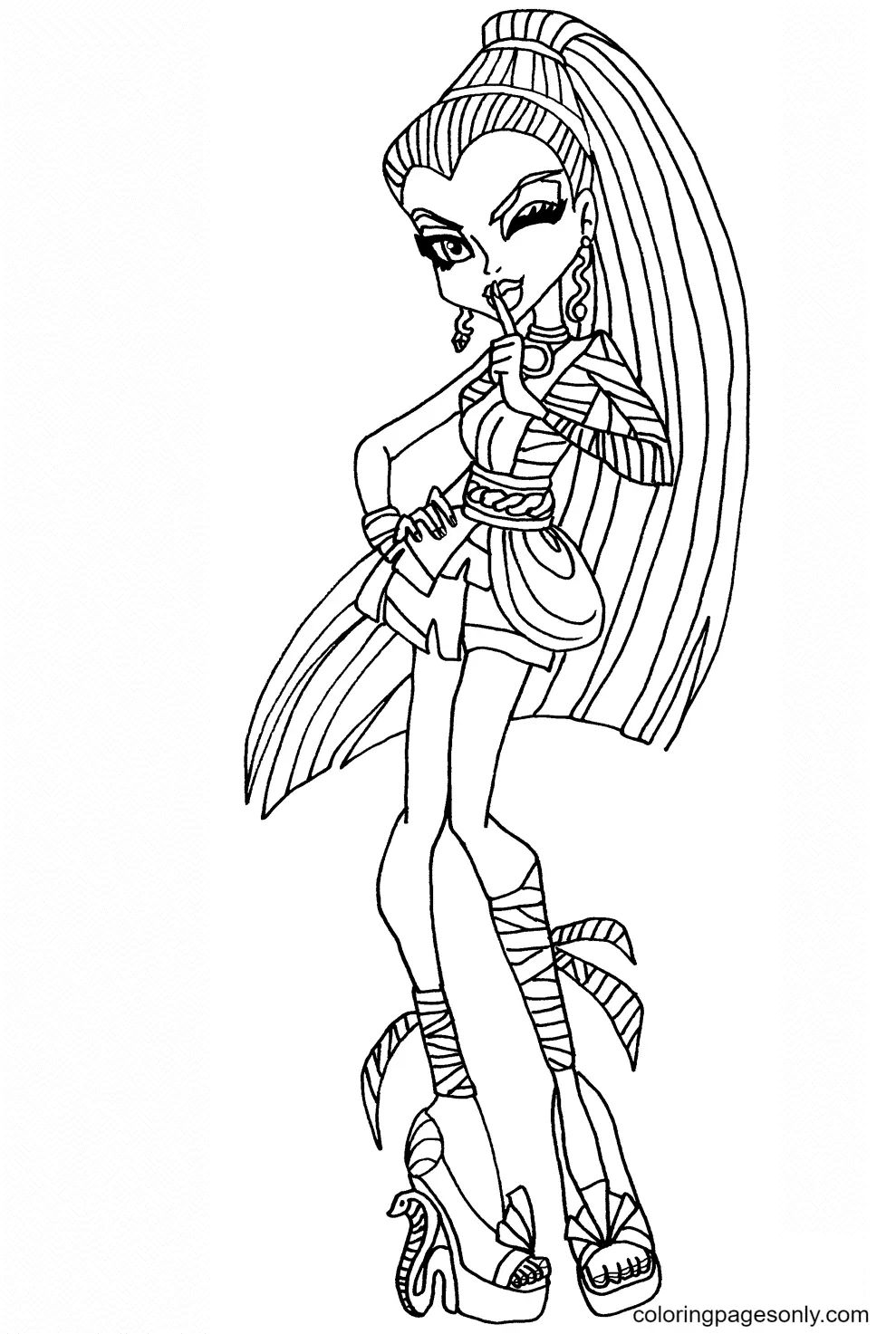 Çocuklar İçin Monster High Boyama Sayfaları 