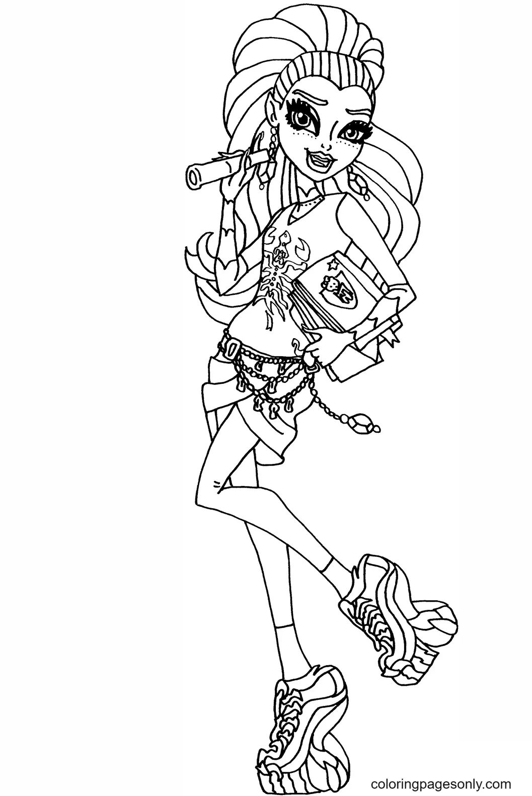 Çocuklar İçin Monster High Boyama Sayfaları 