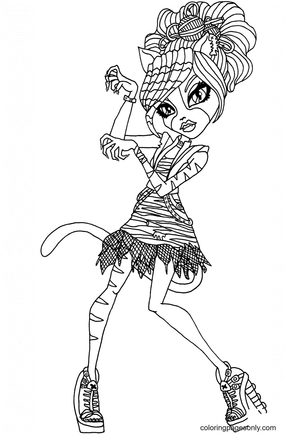 Çocuklar İçin Monster High Boyama Sayfaları 