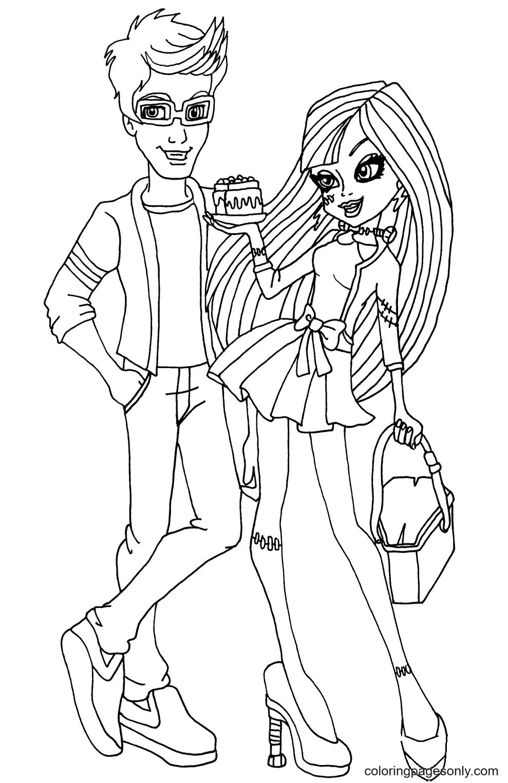 Çocuklar İçin Monster High Boyama Sayfaları 