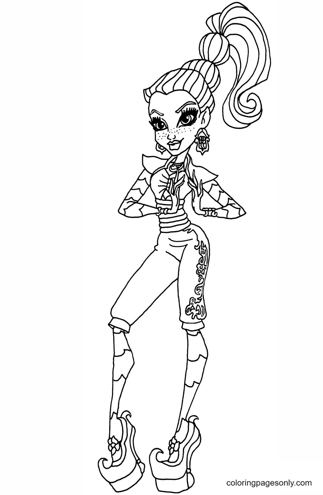 Çocuklar İçin Monster High Boyama Sayfaları 