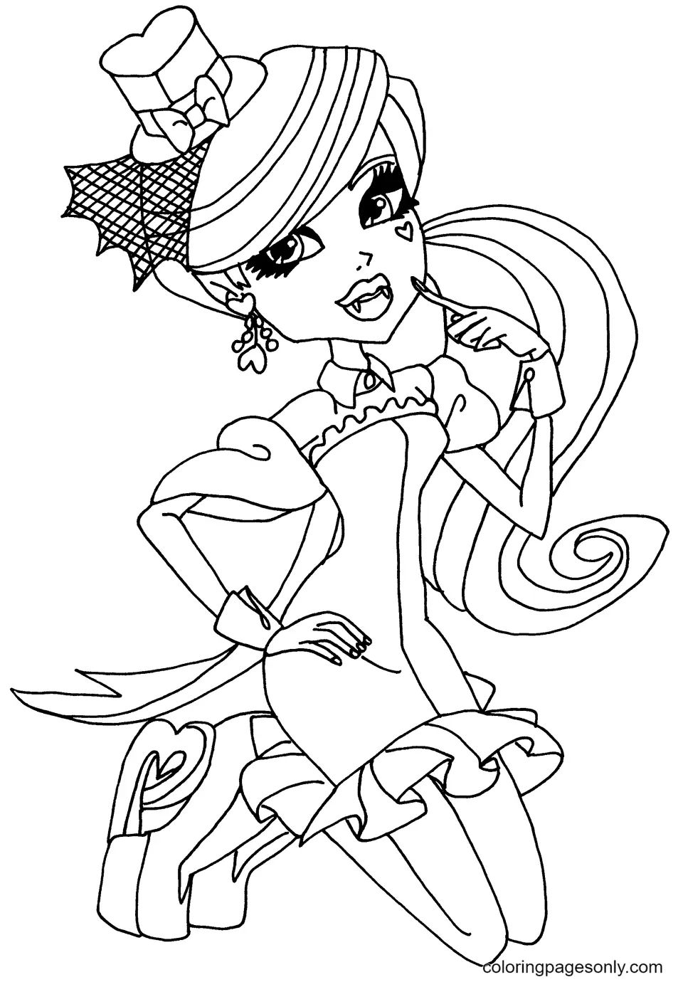 Çocuklar İçin Monster High Boyama Sayfaları 
