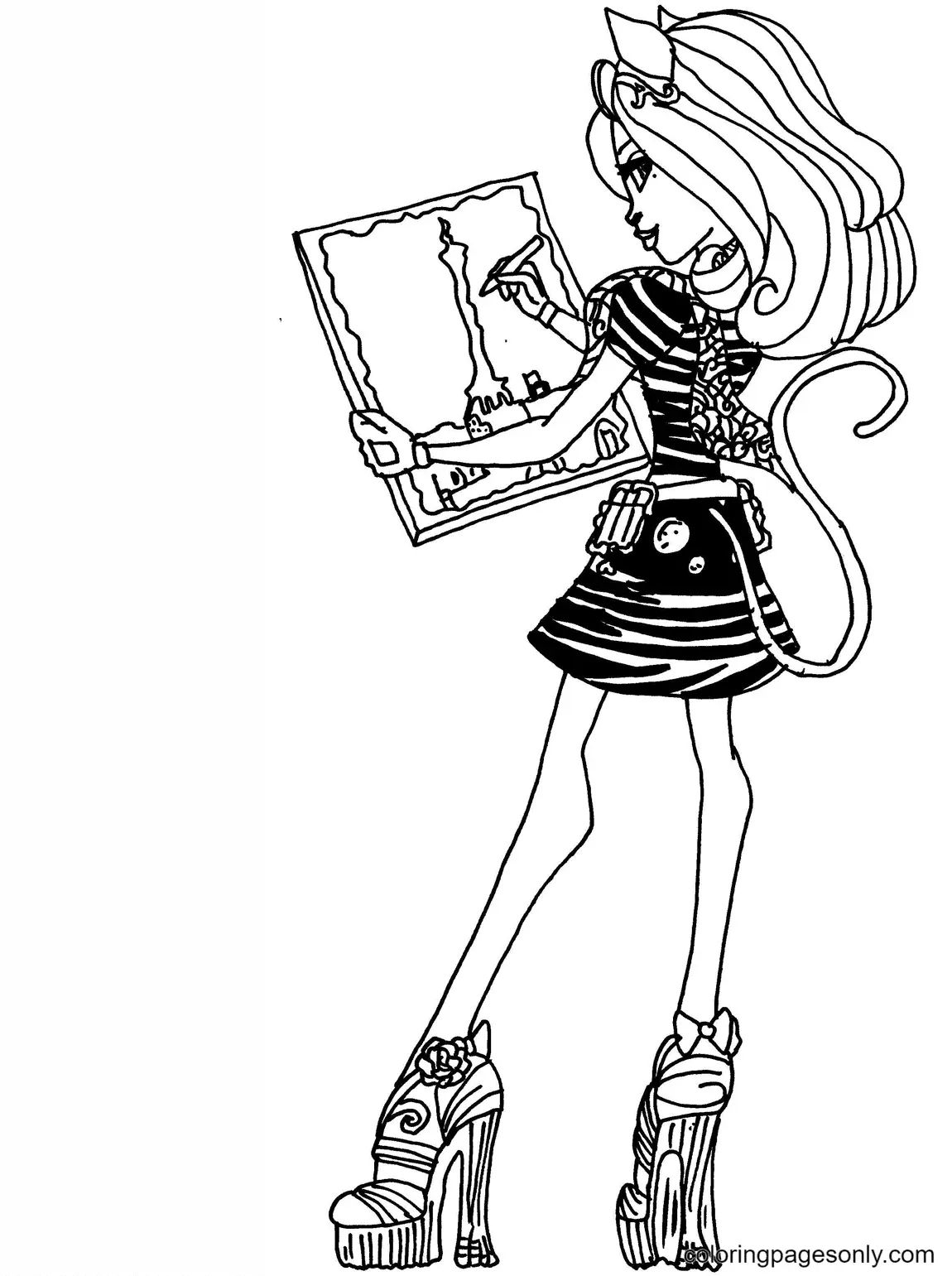 Çocuklar İçin Monster High Boyama Sayfaları 