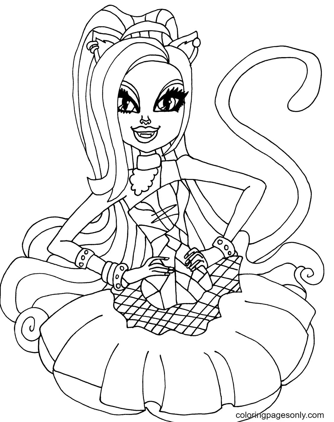 Çocuklar İçin Monster High Boyama Sayfaları 