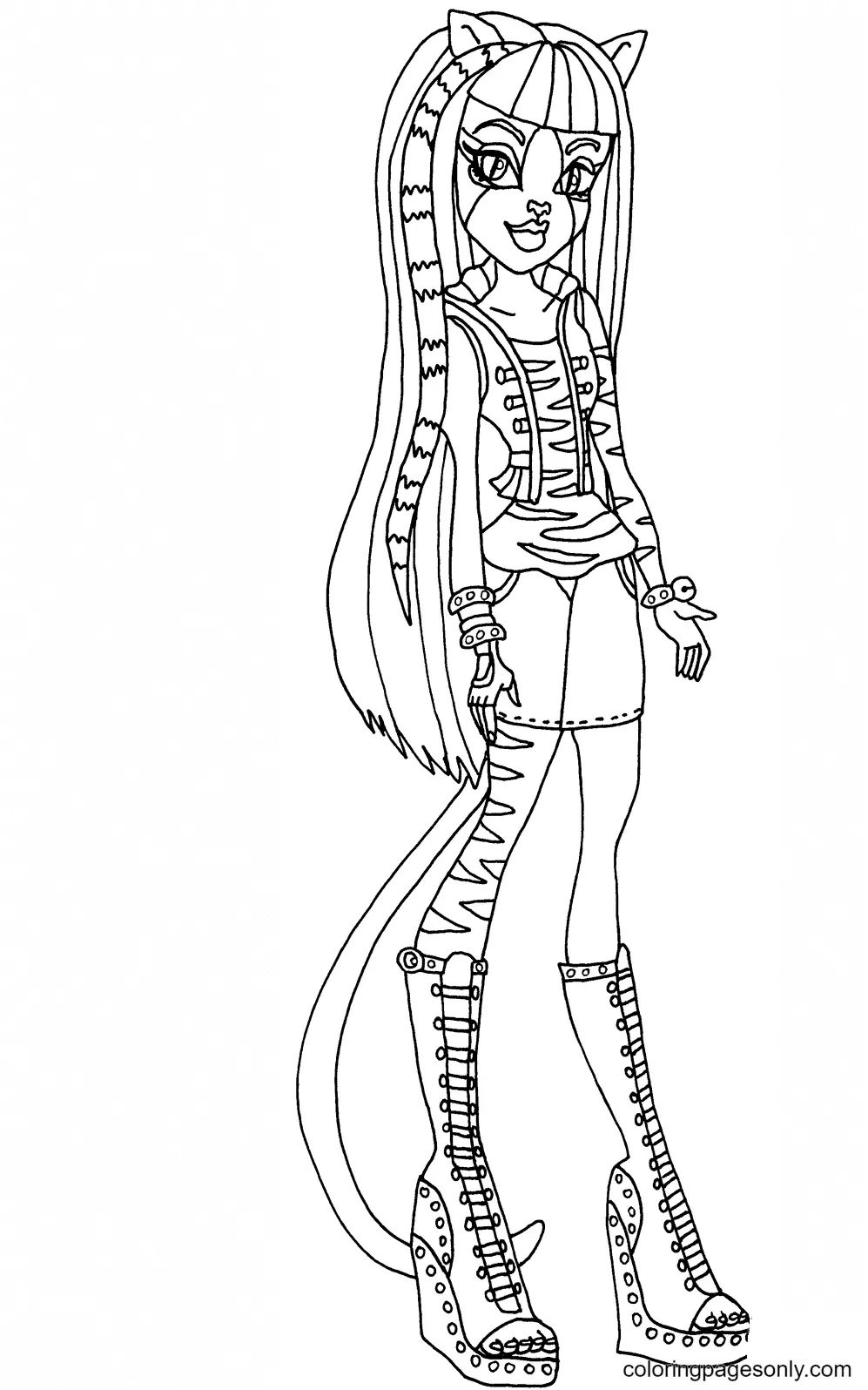 Çocuklar İçin Monster High Boyama Sayfaları 