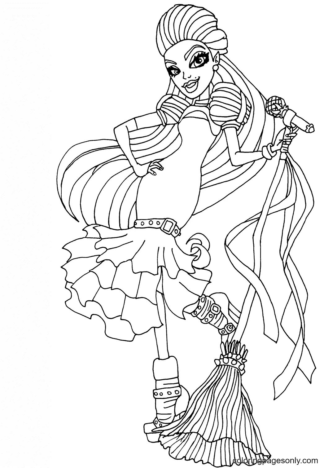 Çocuklar İçin Monster High Boyama Sayfaları 