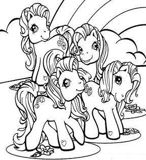 Çocuklar İçin My Little Pony Boyama Sayfaları 