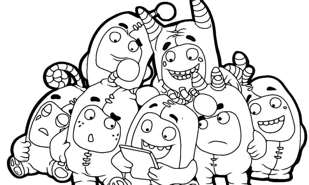 Çocuklar İçin Oddbods Boyama Sayfaları 