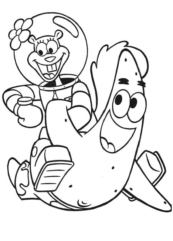 Çocuklar İçin Patrick Star Boyama Sayfaları 