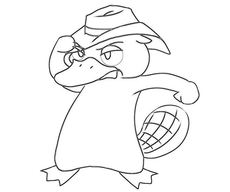 Çocuklar İçin Perry The Platypus Boyama Sayfaları 