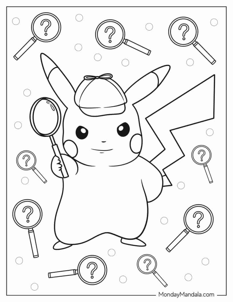 Çocuklar İçin Pikachu Boyama Sayfaları 