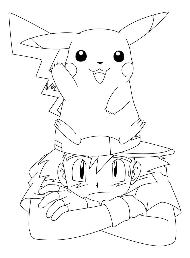 Çocuklar İçin Pikachu Boyama Sayfaları 