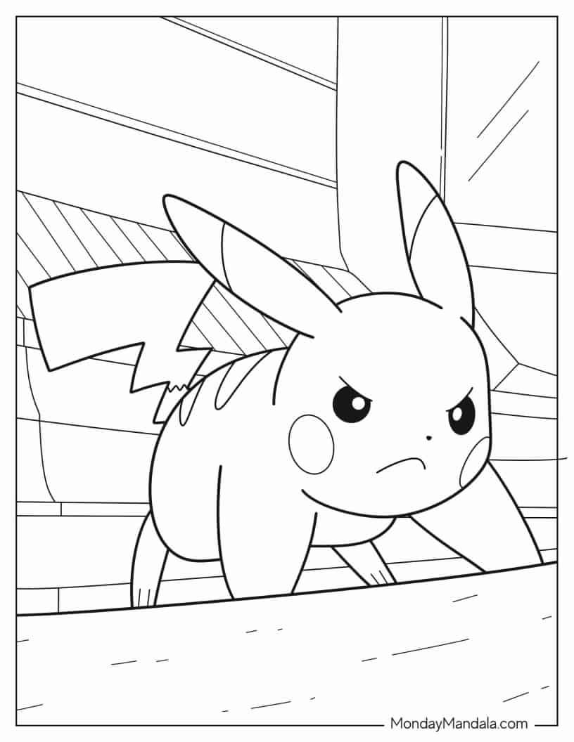 Çocuklar İçin Pikachu Boyama Sayfaları 