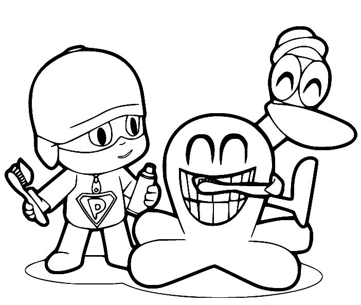 Çocuklar İçin Pocoyo Boyama Sayfaları 