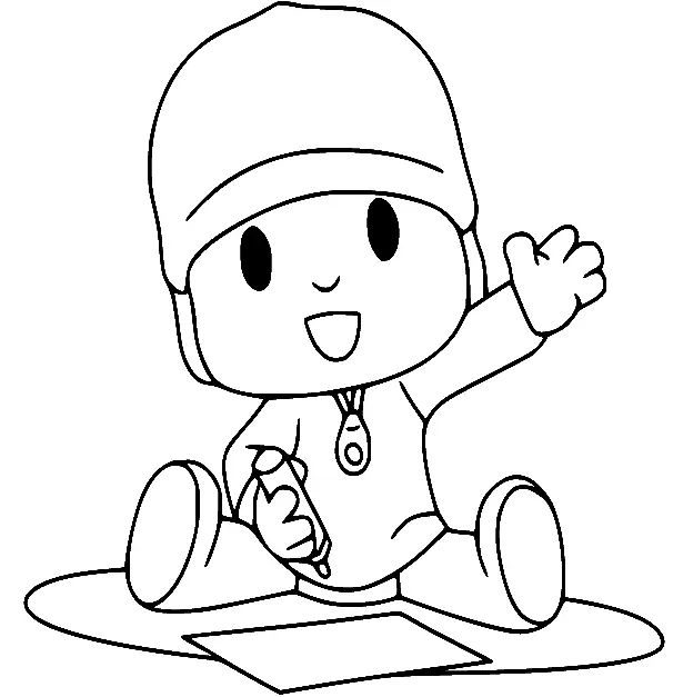 Çocuklar İçin Pocoyo Boyama Sayfaları 