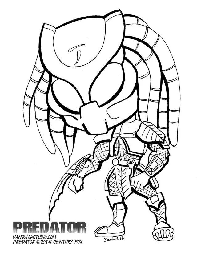 Çocuklar İçin Predator Boyama Sayfaları 