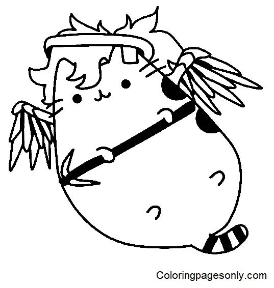 Çocuklar İçin Pusheen Boyama Sayfaları 