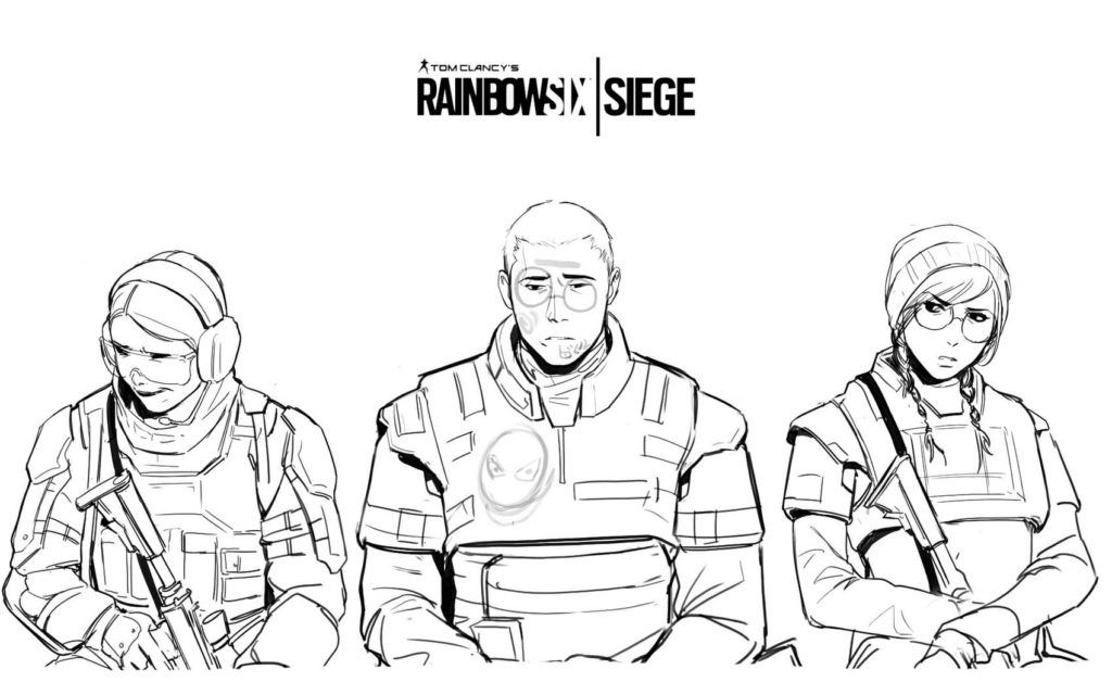 Çocuklar İçin Rainbow Six Siege Boyama Sayfaları 