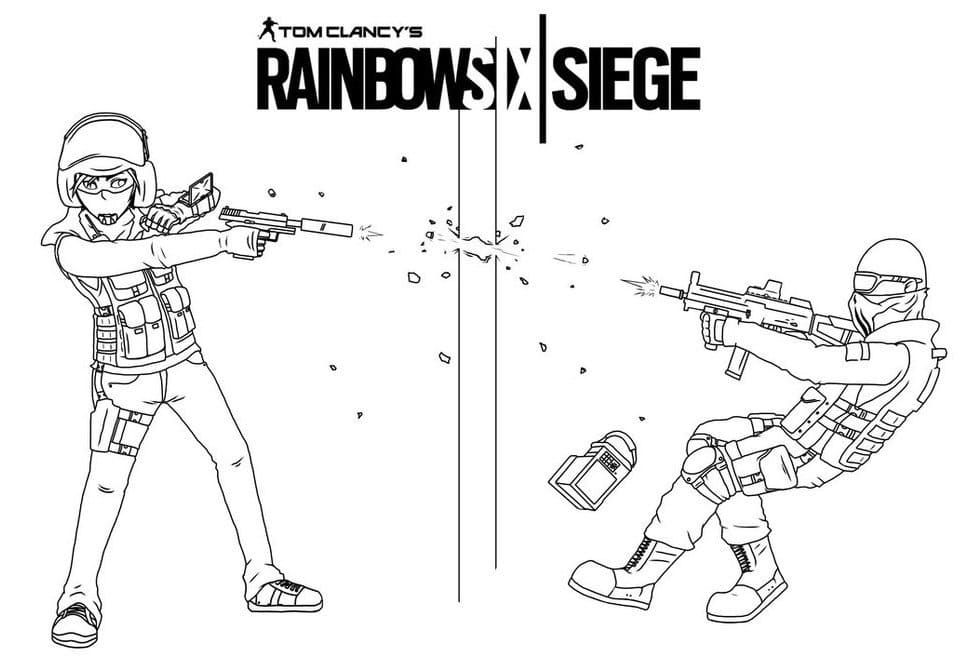 Çocuklar İçin Rainbow Six Siege Boyama Sayfaları 
