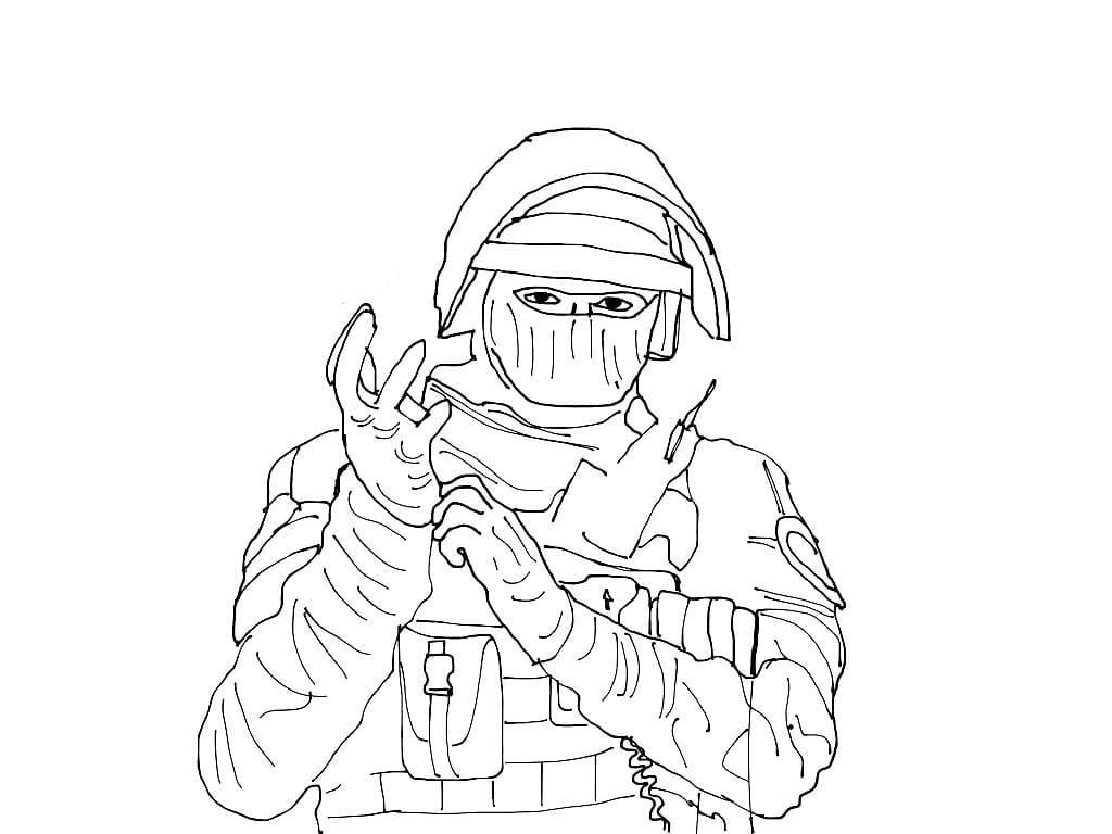 Çocuklar İçin Rainbow Six Siege Boyama Sayfaları 