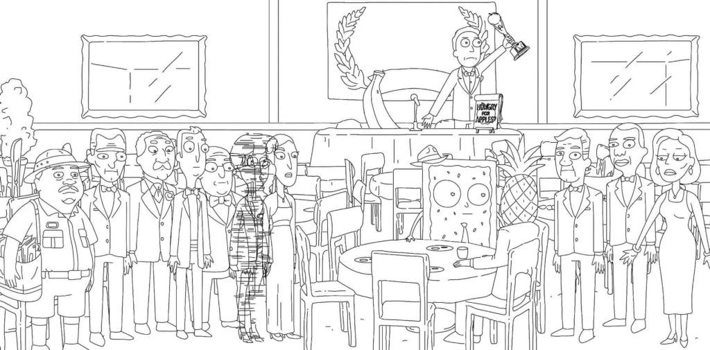 Çocuklar İçin Rick ve Morty Boyama Sayfaları 