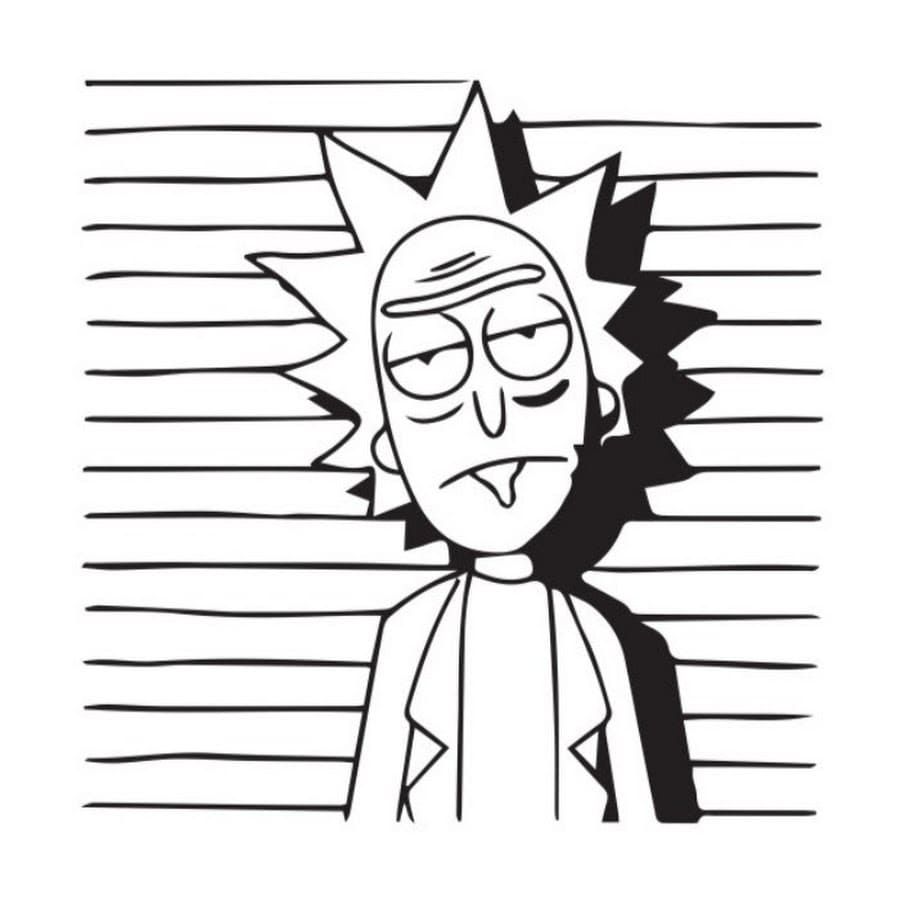 Çocuklar İçin Rick ve Morty Boyama Sayfaları 