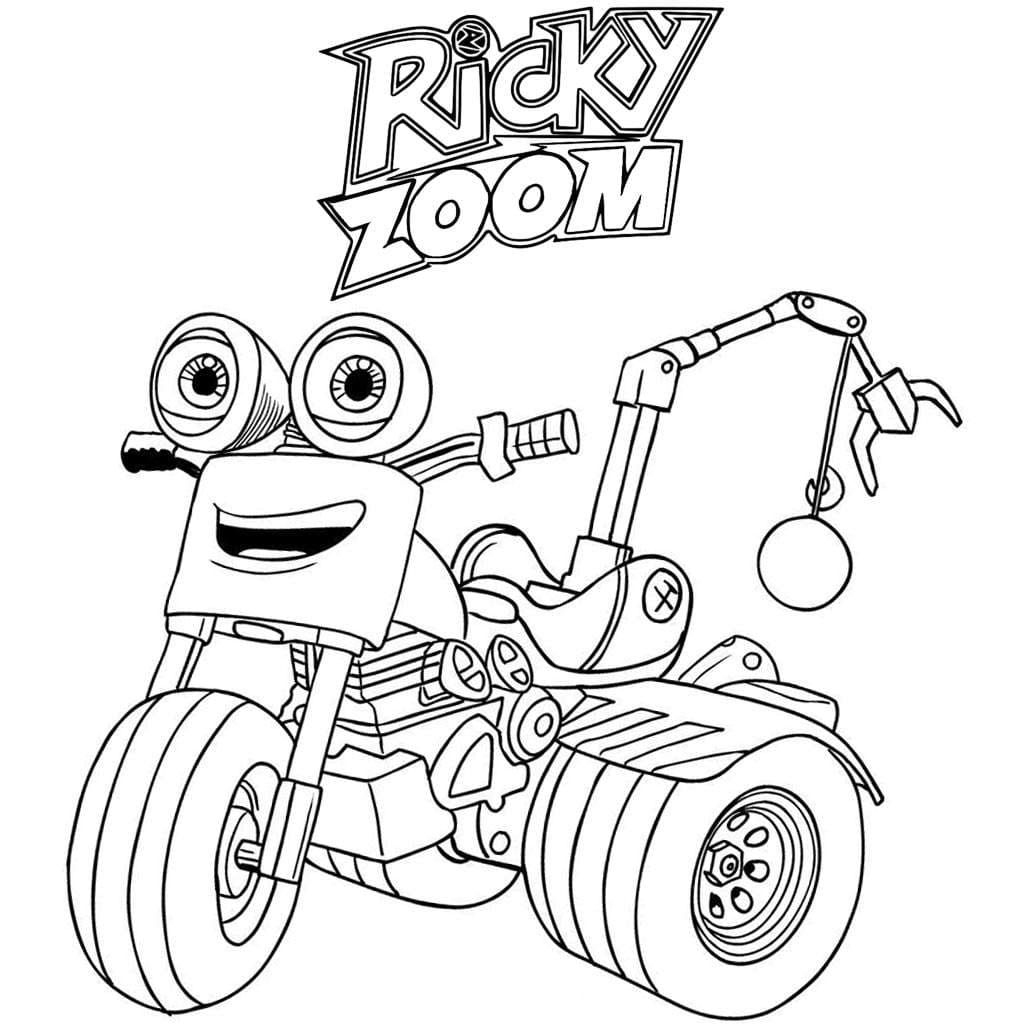 Çocuklar İçin Ricky Zoom Boyama Sayfaları 