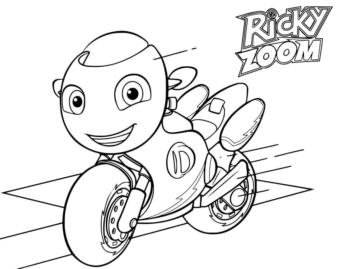 Çocuklar İçin Ricky Zoom Boyama Sayfaları 