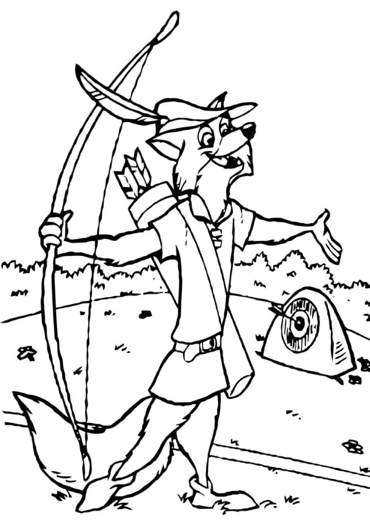 Çocuklar İçin Robin Hood Boyama Sayfaları 