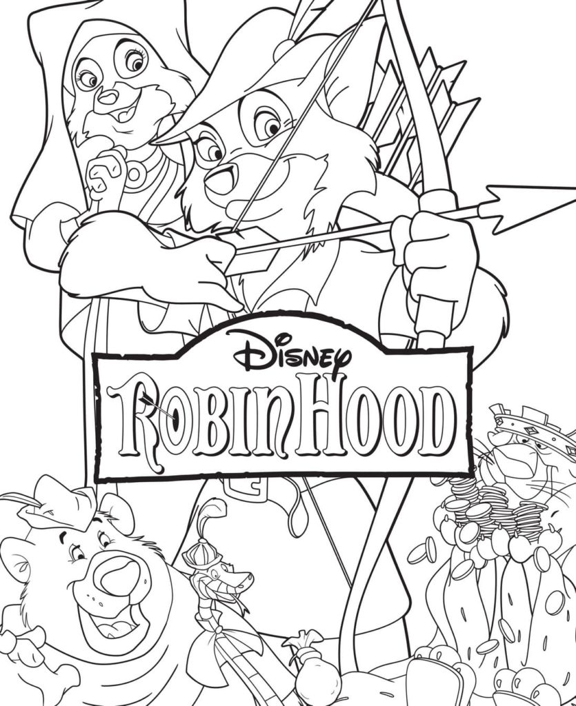 Çocuklar İçin Robin Hood Boyama Sayfaları 