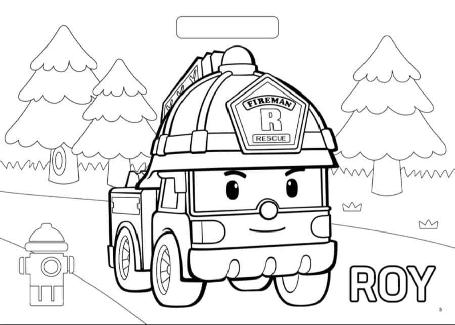 Çocuklar İçin Robocar Boyama Sayfaları 