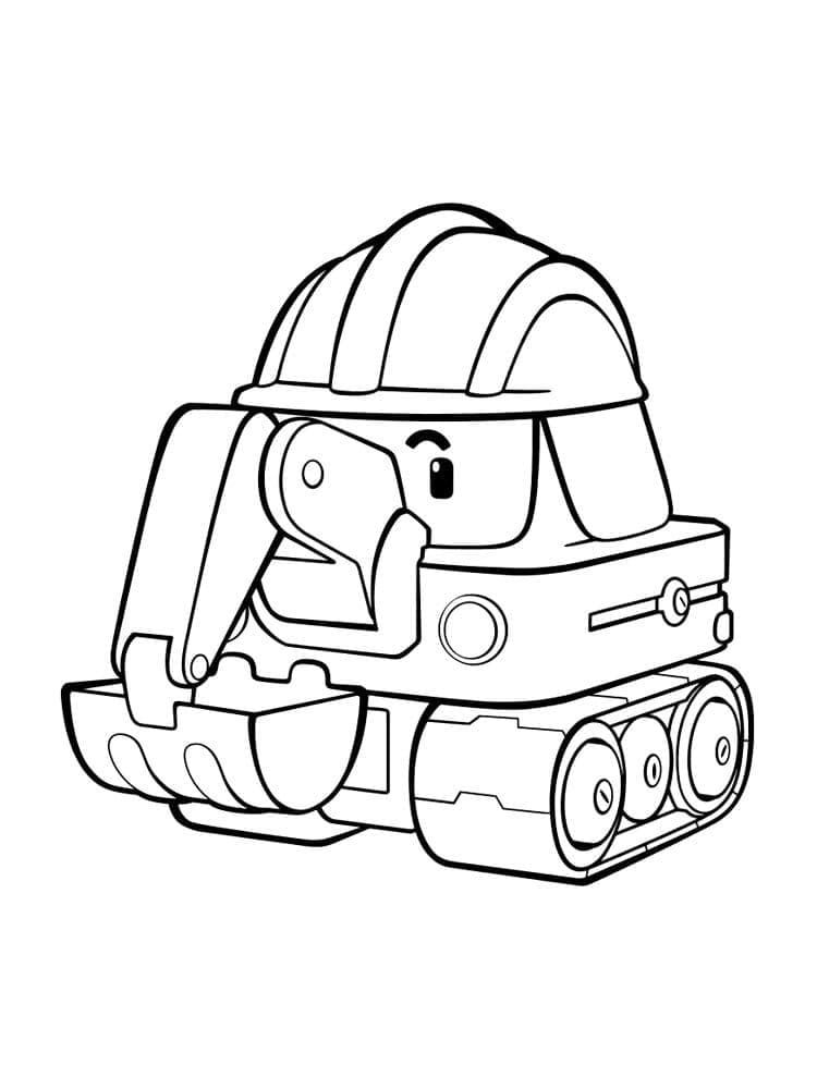 Çocuklar İçin Robocar Boyama Sayfaları 