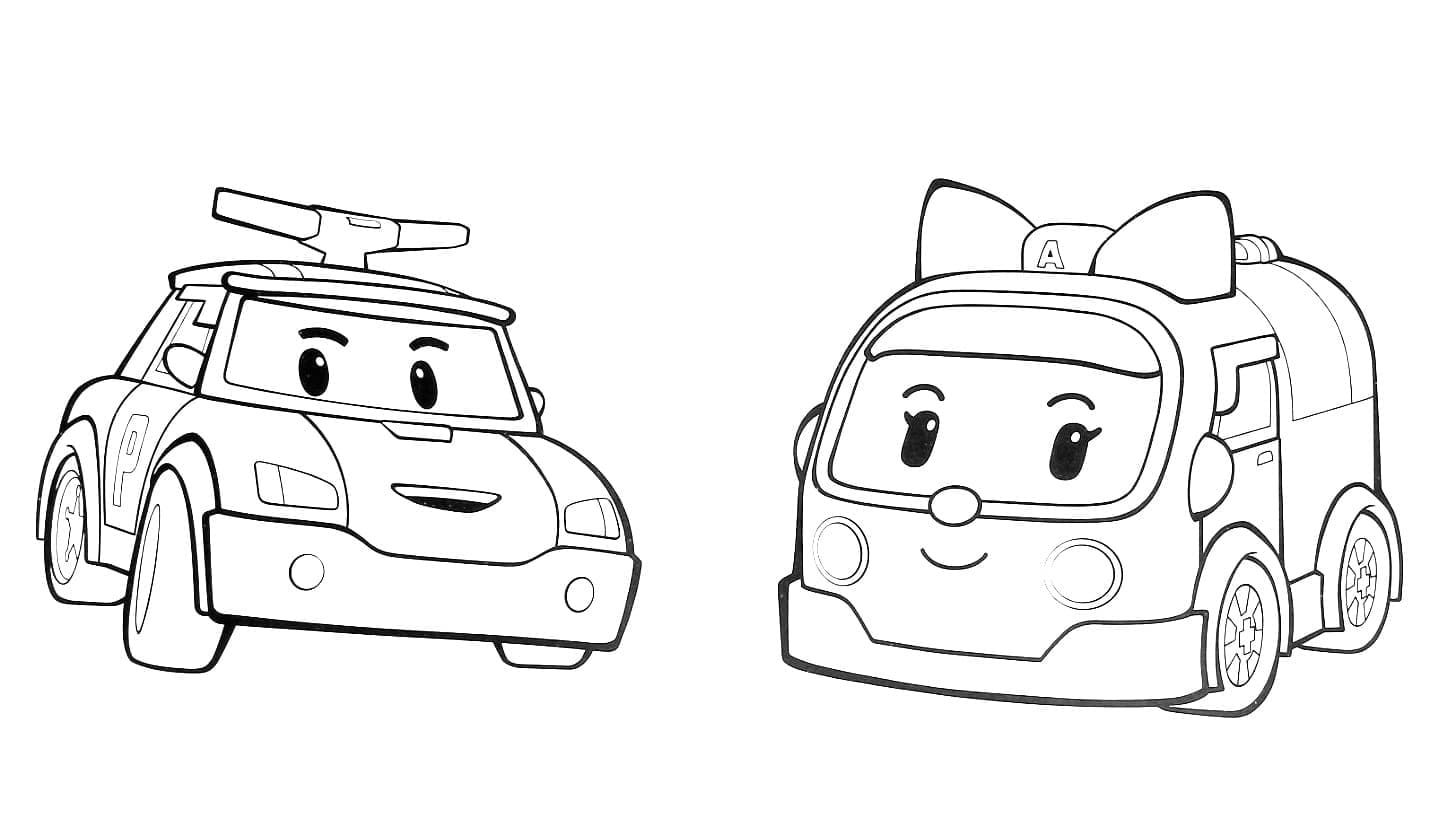 Çocuklar İçin Robocar Boyama Sayfaları 