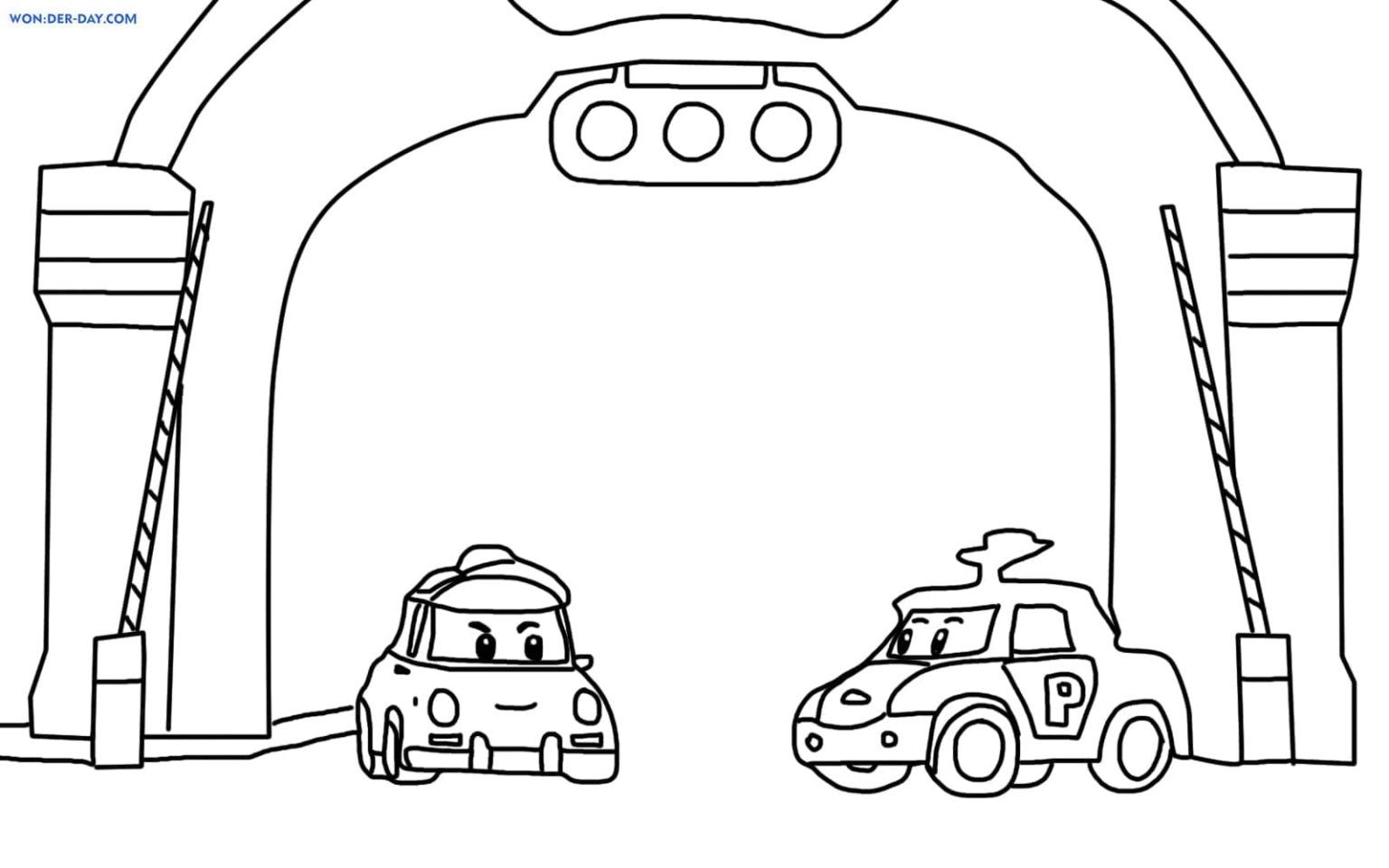 Çocuklar İçin Robocar Boyama Sayfaları 