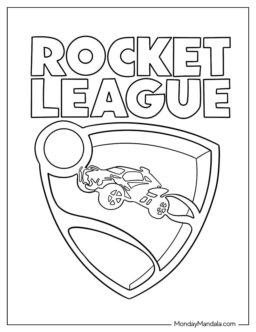 Çocuklar İçin Rocket League Boyama Sayfaları 