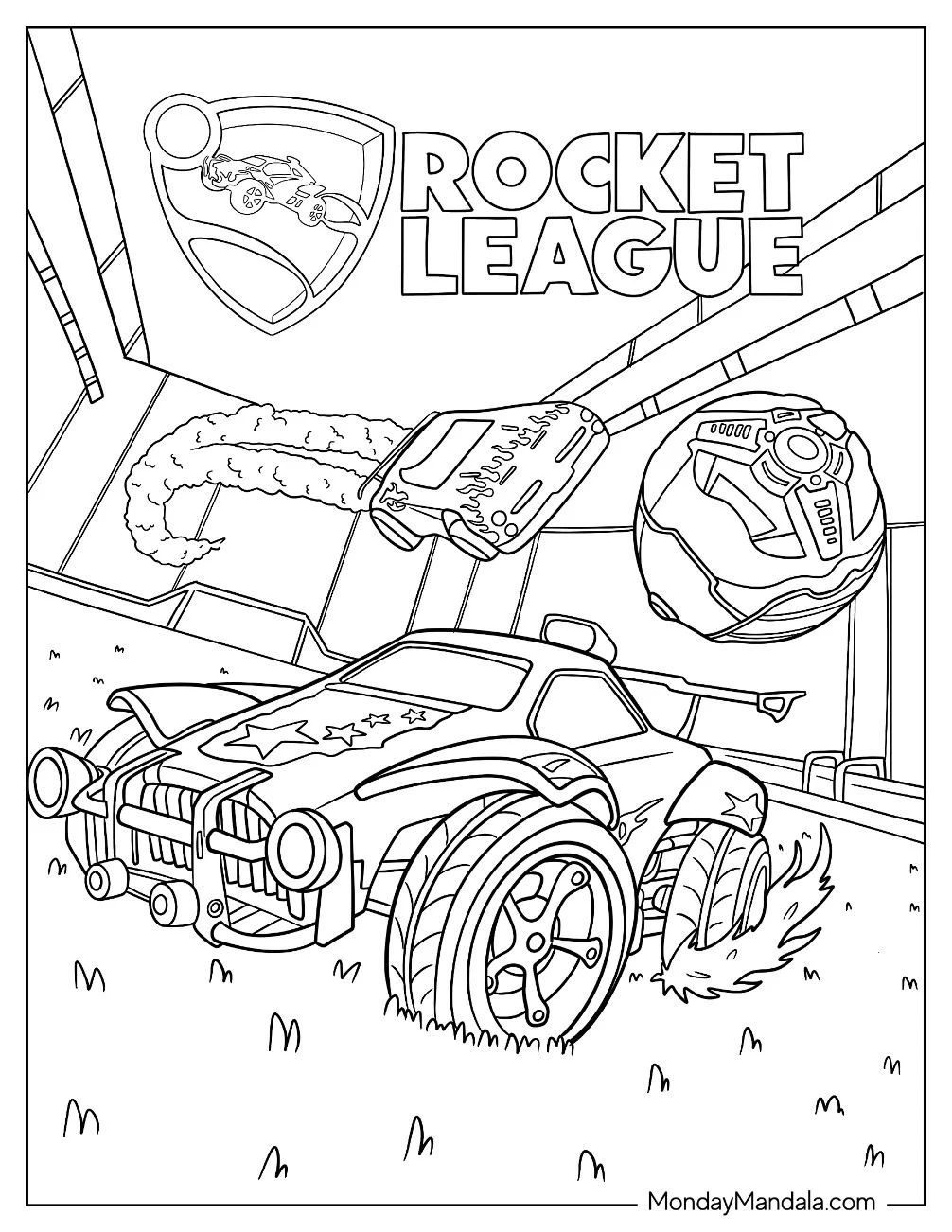 Çocuklar İçin Rocket League Boyama Sayfaları 