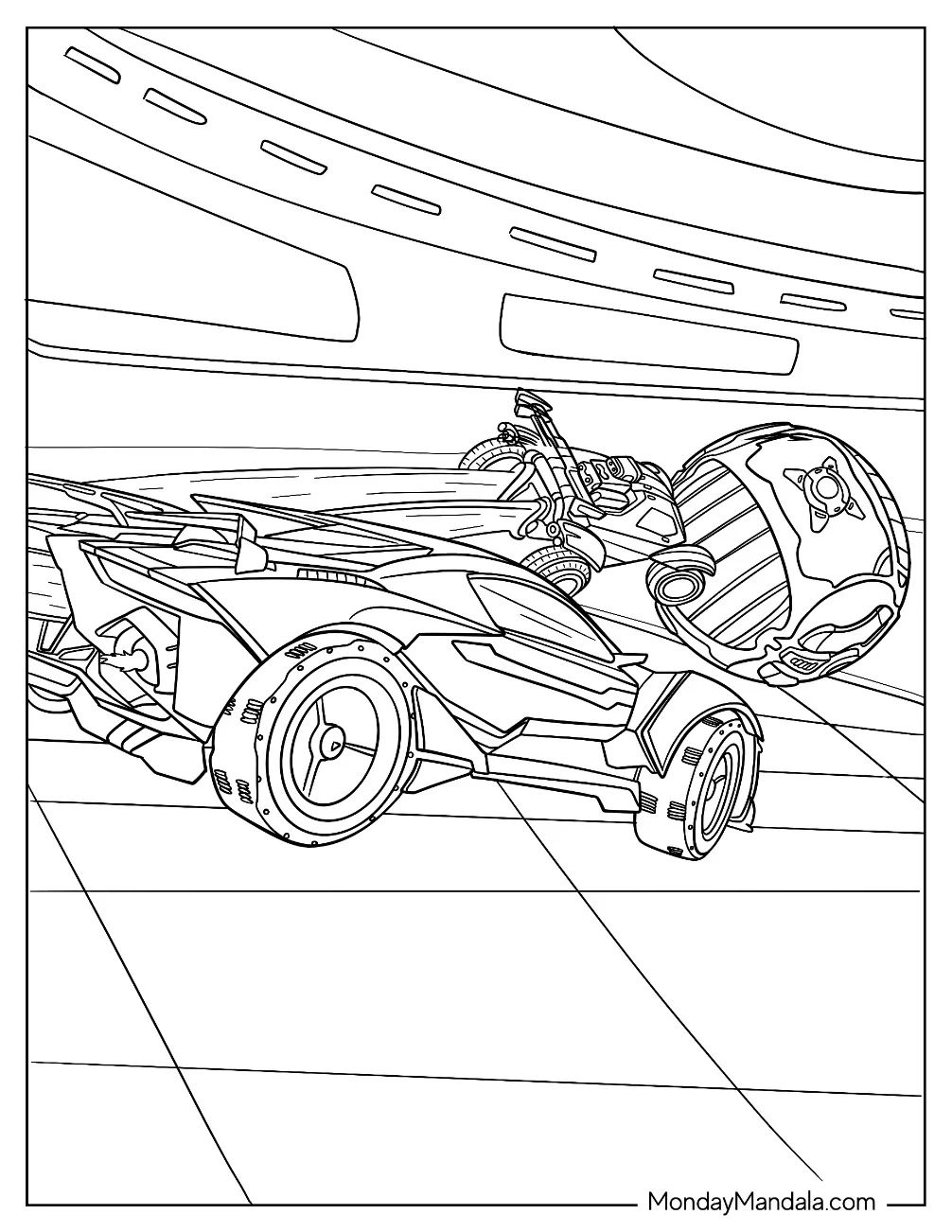 Çocuklar İçin Rocket League Boyama Sayfaları 