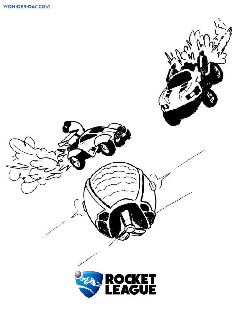 Çocuklar İçin Rocket League Boyama Sayfaları 