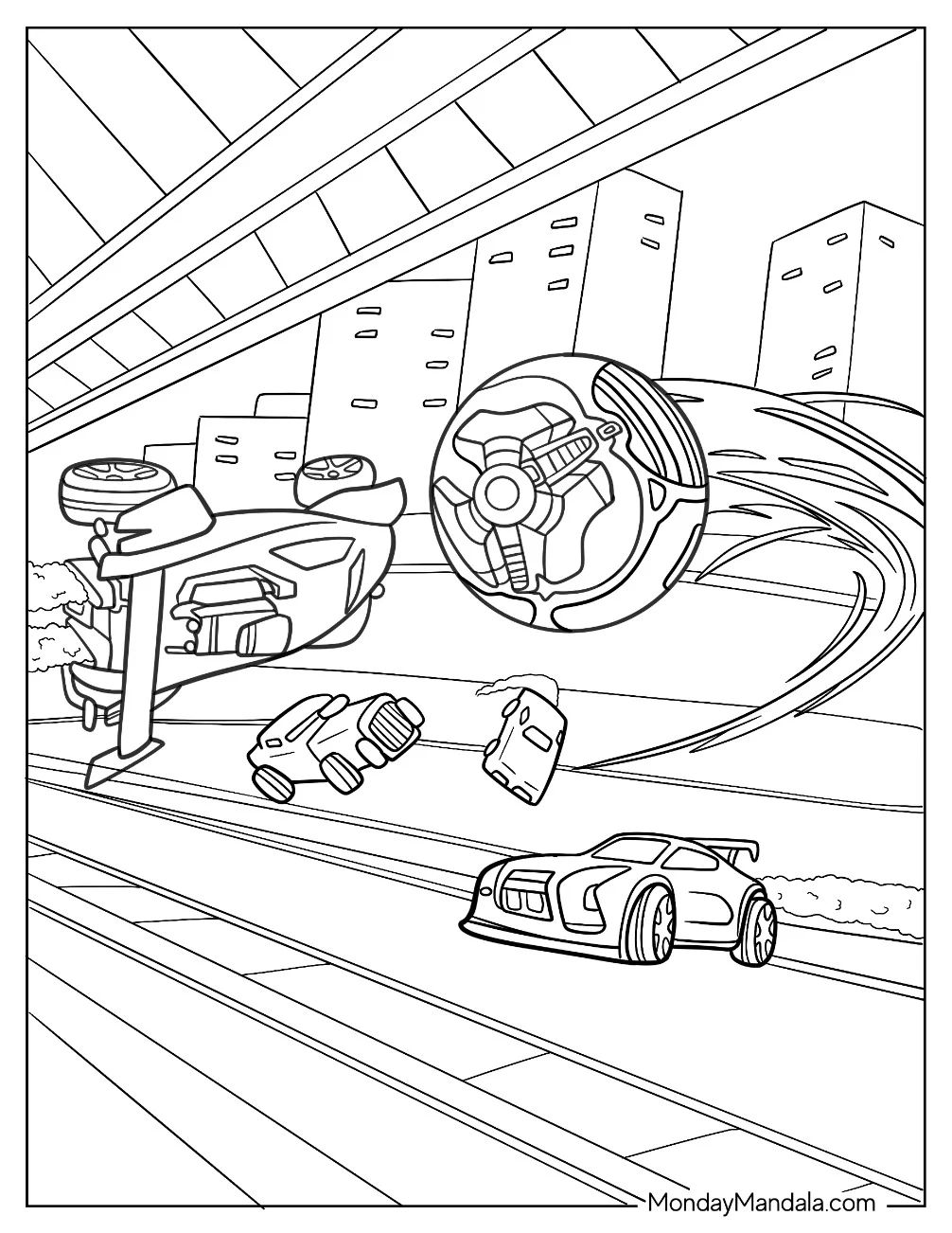 Çocuklar İçin Rocket League Boyama Sayfaları 