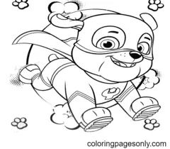 Çocuklar İçin Rubble Paw Patrol Boyama Sayfaları 
