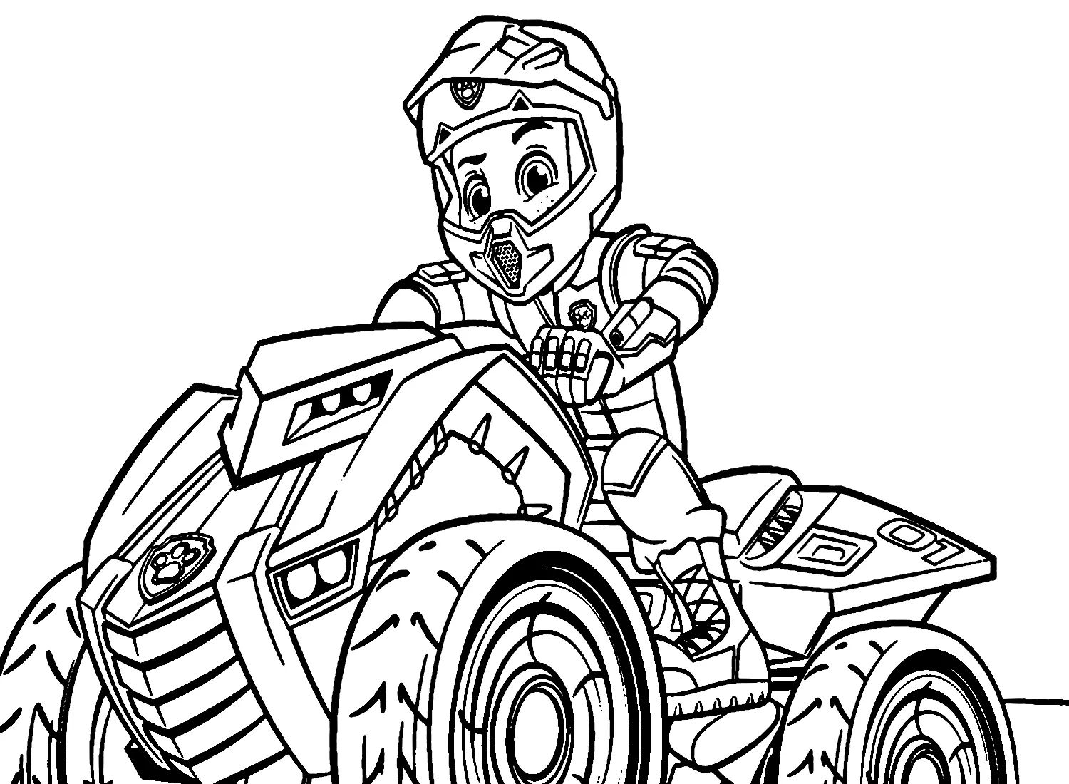 Çocuklar İçin Ryder- Paw Patrol Boyama Sayfaları 