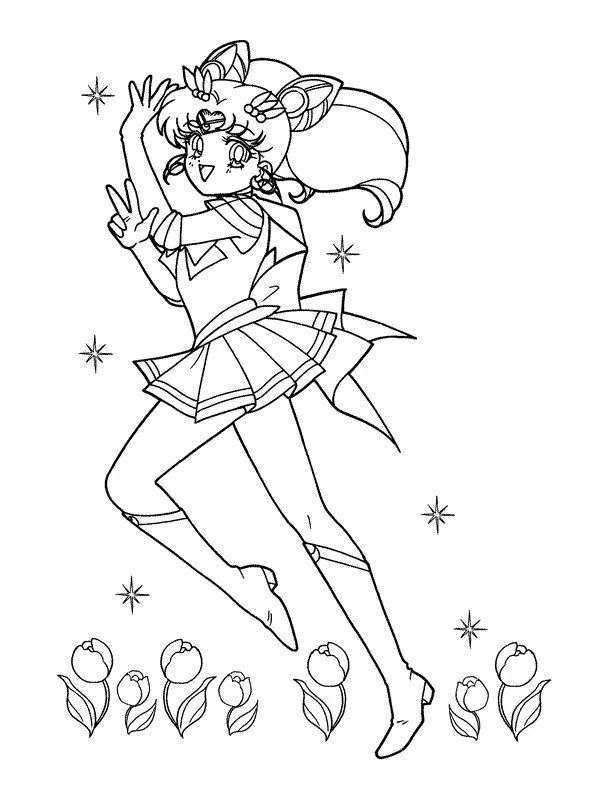 Çocuklar İçin Sailor Moon Boyama Sayfaları 