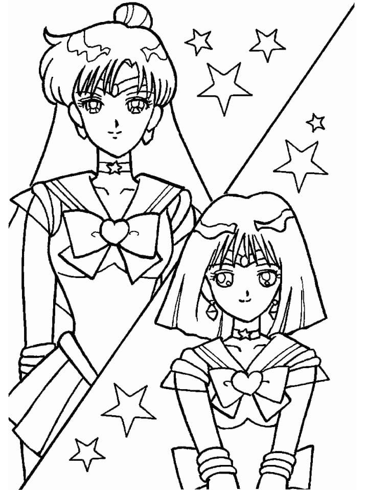 Çocuklar İçin Sailor Moon Boyama Sayfaları 