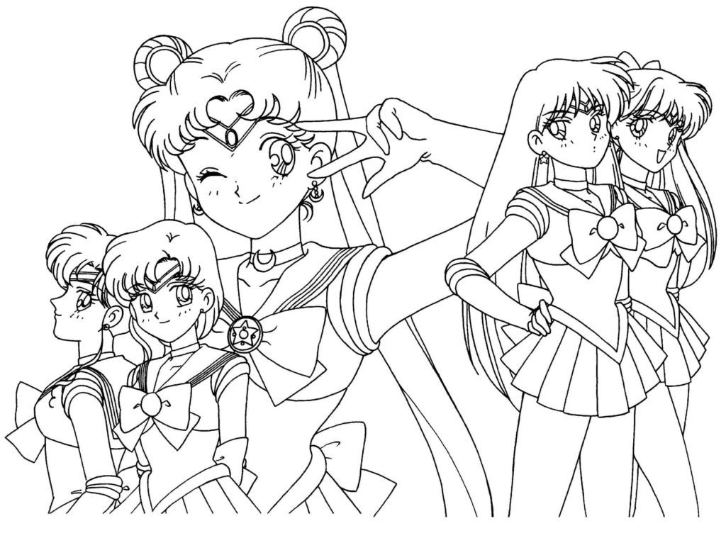 Çocuklar İçin Sailor Moon Boyama Sayfaları 